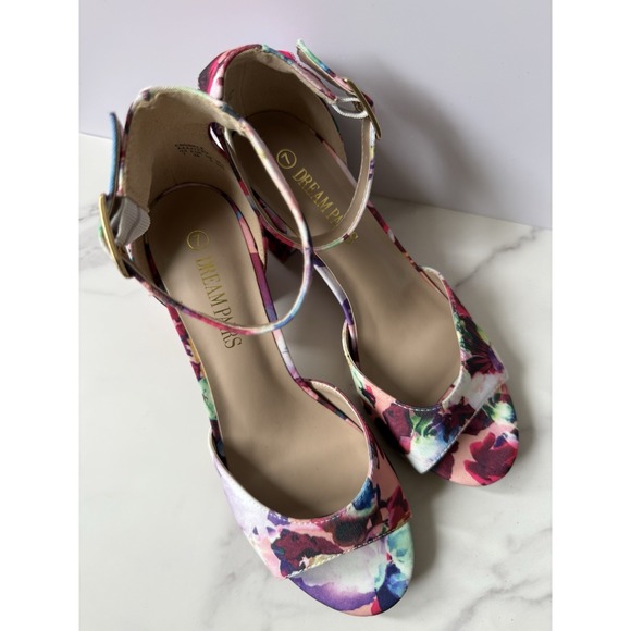 DREAM‎ PAIRS Chunkle Low Heel Ankle Strap Chunky Sandals Size 7 - Picture 2 of 7